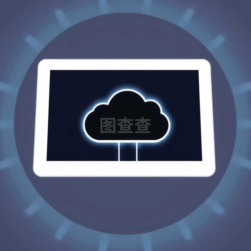 展示云技术概念平板电脑及云网络